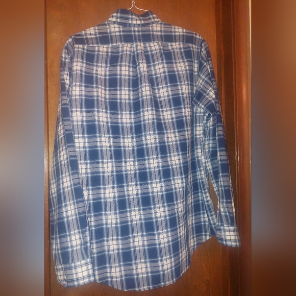 Ralph Lauren Men POLO logo Navy and White Plaid Shirt 100% cotton - Picture 5 of 5